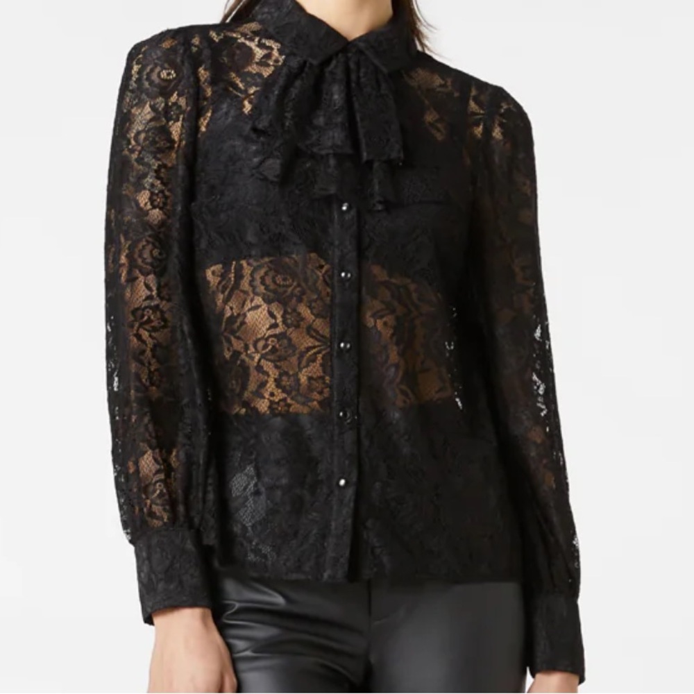 NWT Dangerfield Duchess Cravat Lace Blouse - Picture 2 of 15